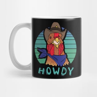 Aesthetic Howdy Chicken Mug